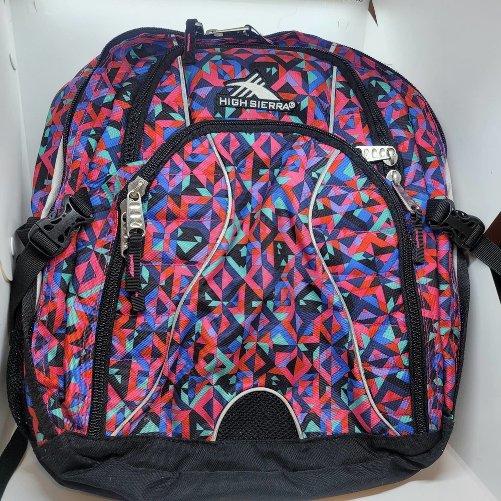 High Sierra Backpack Retro pattern rainbow colored